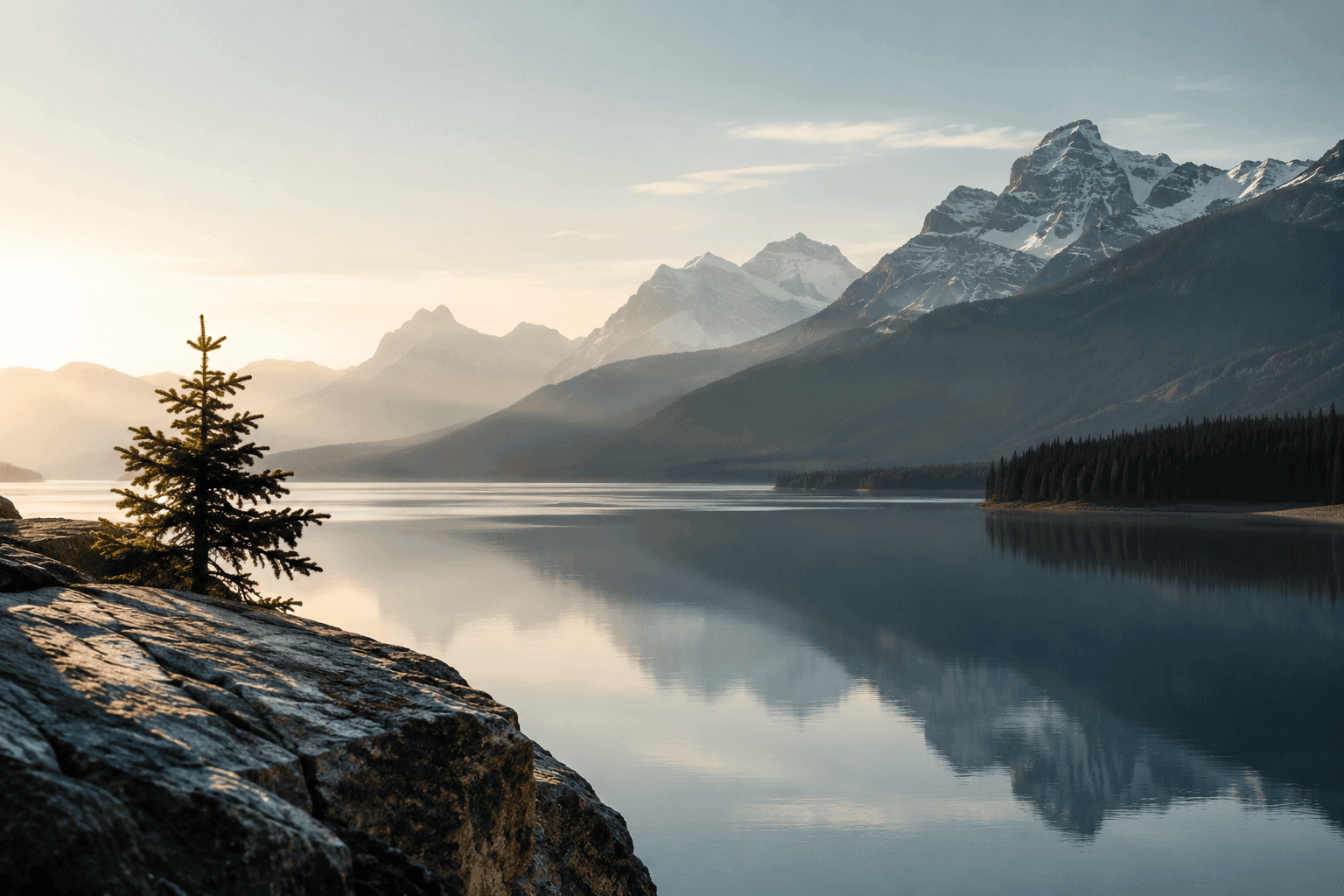 Canadian alpine landscape representing enduring client commitment and stability